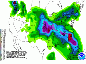 Rain Totals Forecast This Week; Ours will Come Thu-Sat